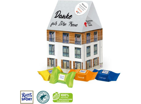 Product image 3D Präsent "Haus" mit Ritter SPORT Schokowürfel Werbeartikel