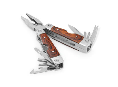 Product image MAGNUM. Multifunktionswerkzeugset aus Edelstahl mit Holzdetails Werbeartikel