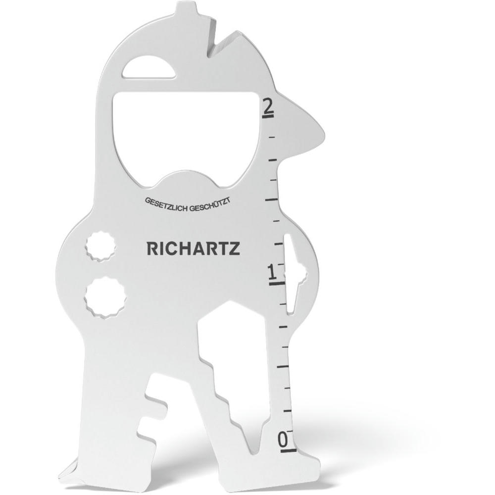 RICHARTZ KEY TOOL Bob: flaches Multitool in Figurform mit Flaschenöffner und Lineal – Werbeartikel mit Logo