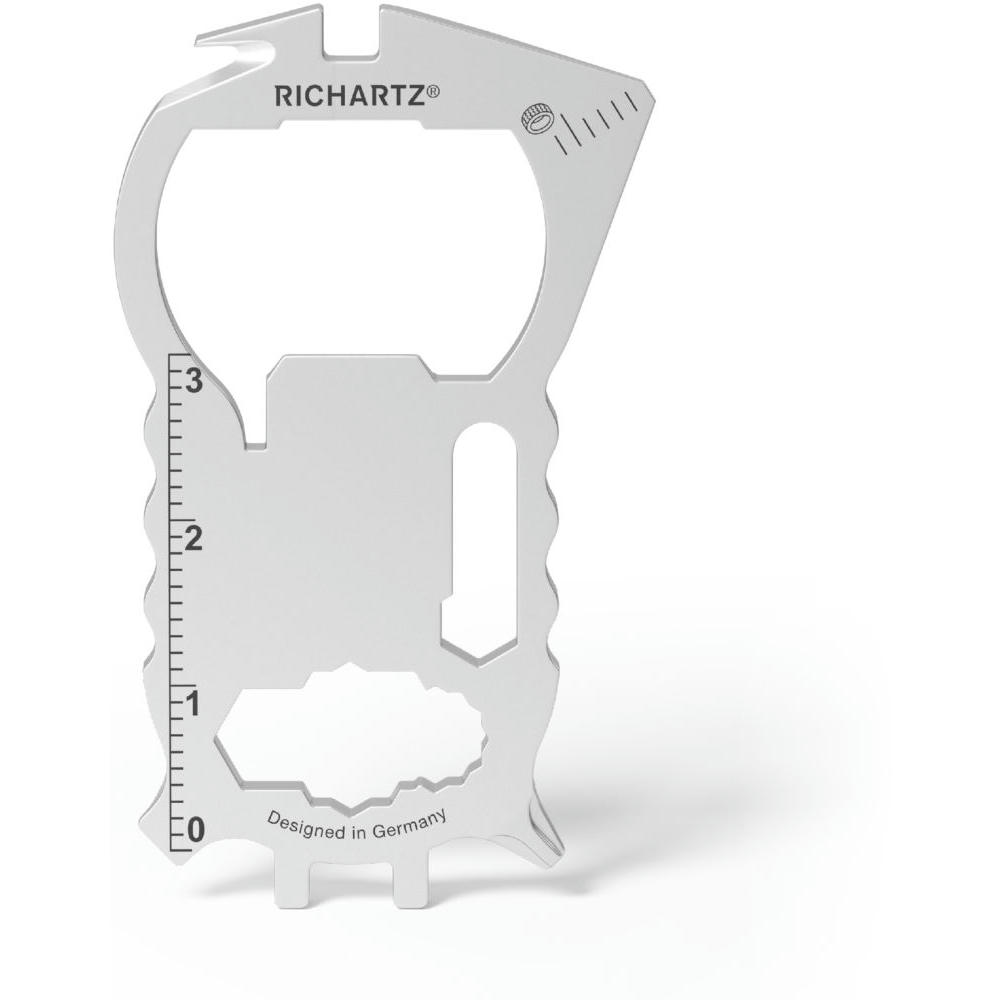 RICHARTZ KEY TOOL compact work: flaches Multitool mit Flaschenöffner, Lineal und Sechskantschlüssel – Werbeartikel mit Logo