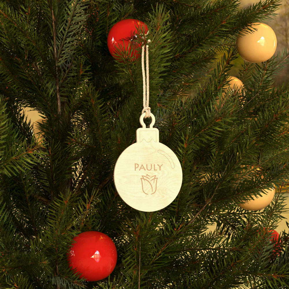Weihnachtsbaumanhänger Christbaumkugel (FSC® zertifiziert) Werbeartikel