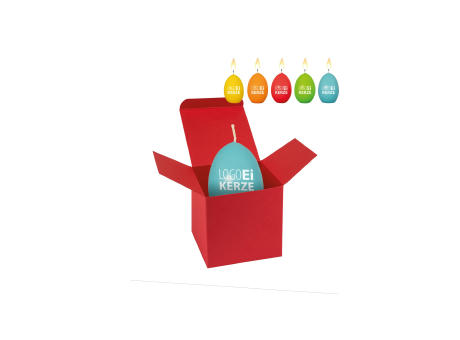 ColorBox LogoEi Kerze - Weiß Werbeartikel