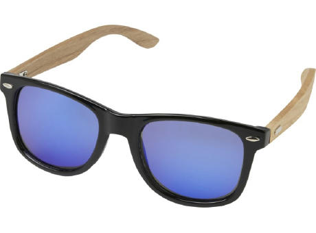 Product image Hiru verspiegelte polarisierte Sonnenbrille aus rPET/Holz in Präsentbox Werbeartikel
