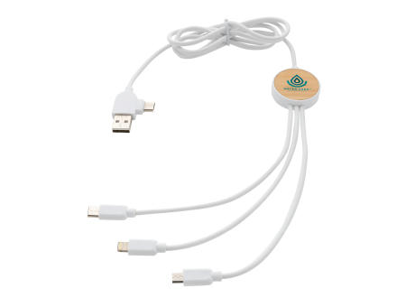 Ontario 6-in-1 Kabel aus RCS recyceltem Kunststoff Werbeartikel