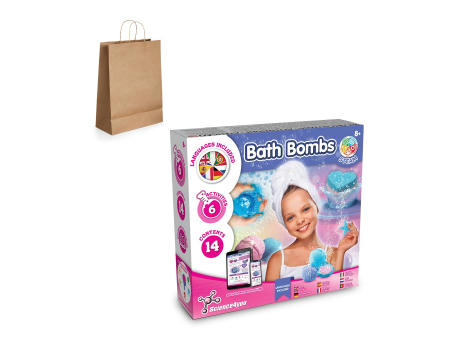 Bath Bombs Kit III. Lernspiel lieferung inklusive einer kraftpapiertasche (115 g/m²) Werbeartikel