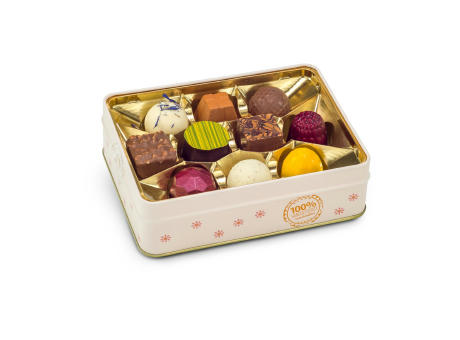 Geschenkartikel / Präsentartikel: Frohe Ostern - Pralinendose mit 125 g Werbeartikel