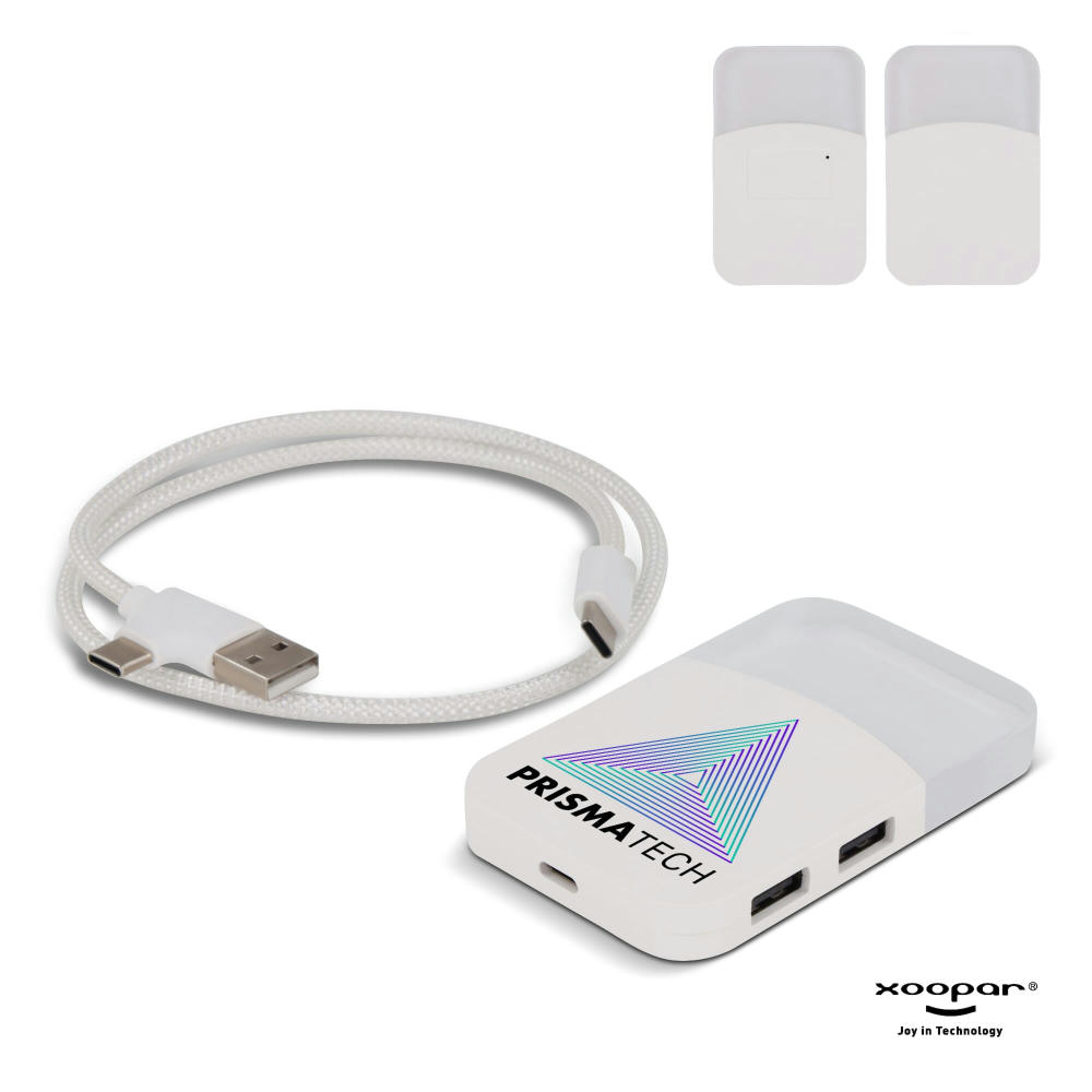 2598 | Xoopar iLo Mini Hub– 4 in 1 Adapter – USB 2.0 Data Transfer - Splitter Werbeartikel