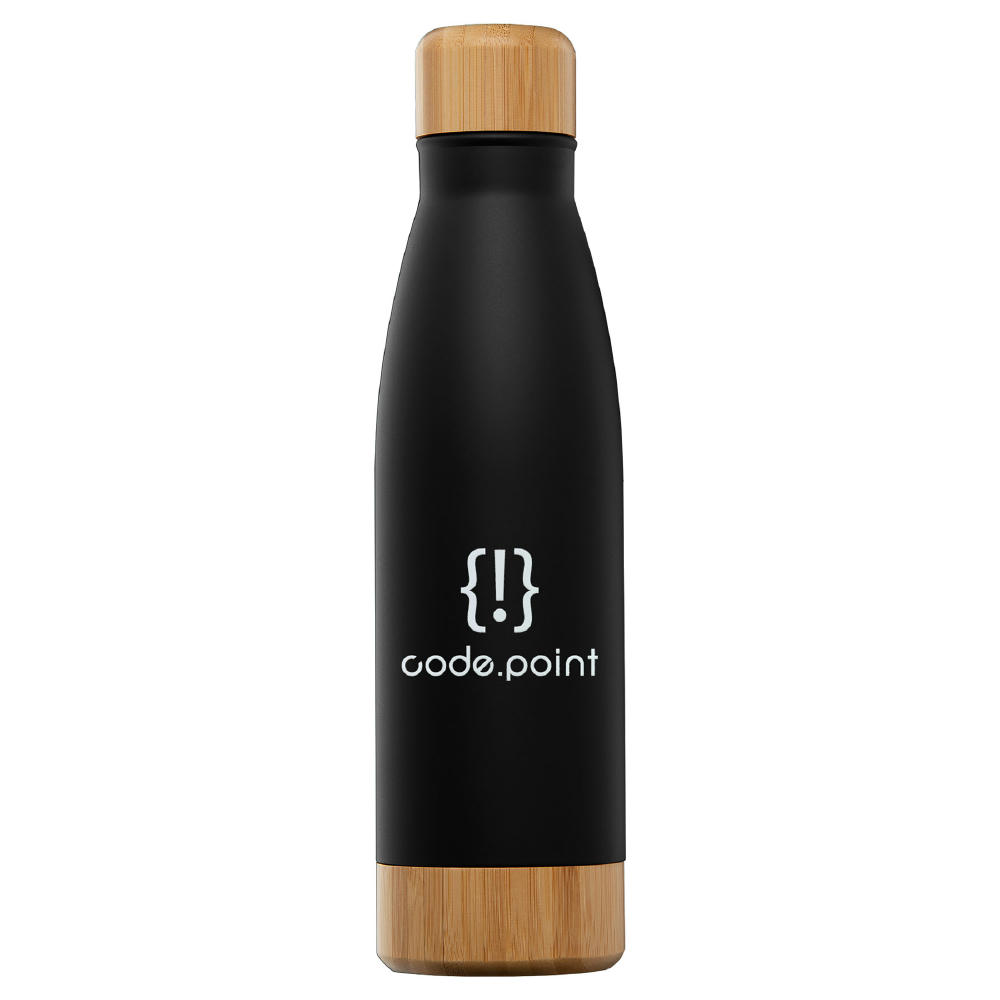 Ibiza Bamboo - 650 ml Edelstahlflasche - Doppelwandig Werbeartikel