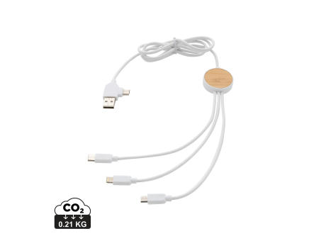 Ontario 6-in-1 Kabel aus RCS recyceltem Kunststoff Werbeartikel