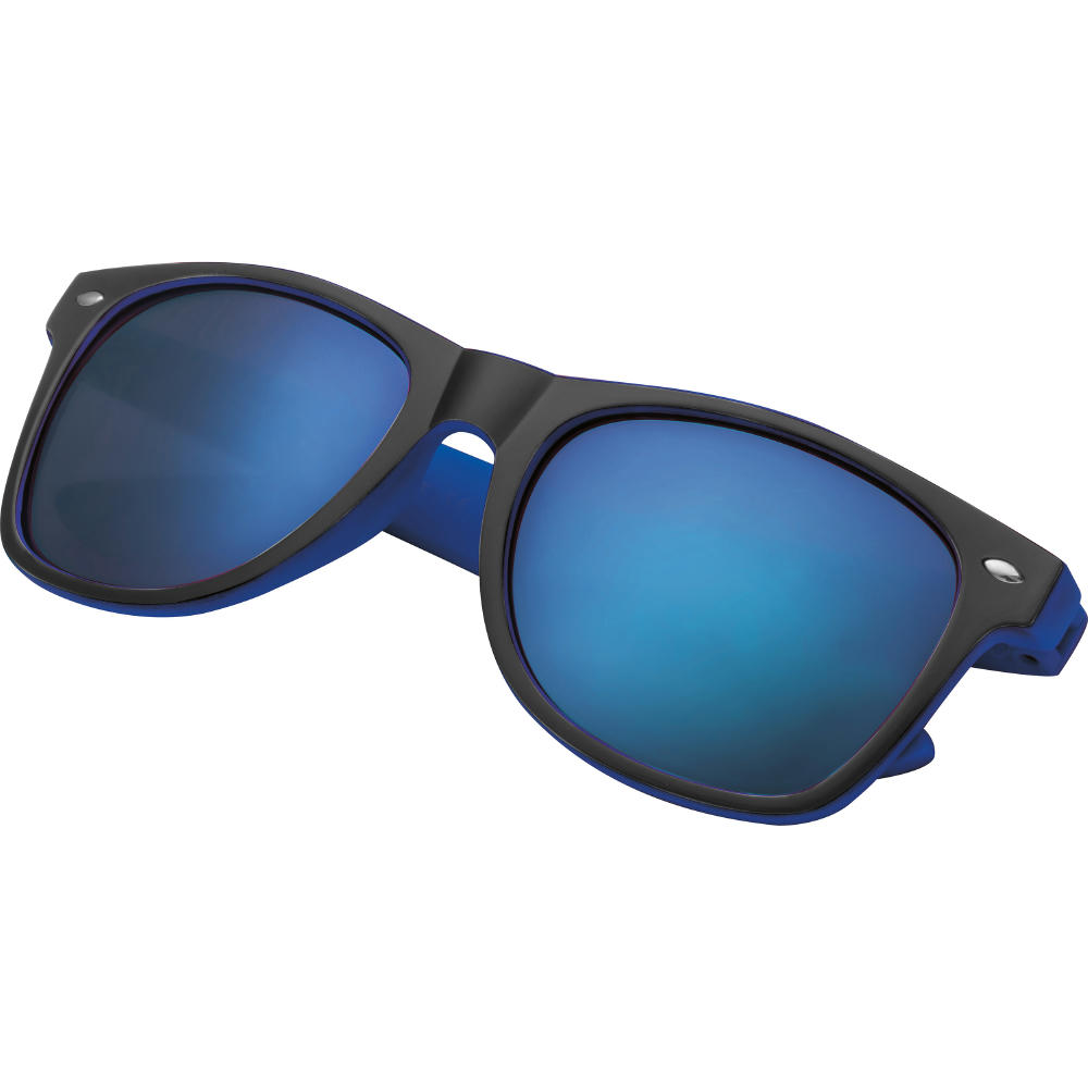 Product image Sonnenbrille aus Kunststoff mit verspiegelten Gläsern, UV 400 Schutz Werbeartikel