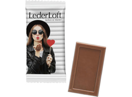 MIDI-Schokoladen-Täfelchen im Papierflowpack Werbeartikel