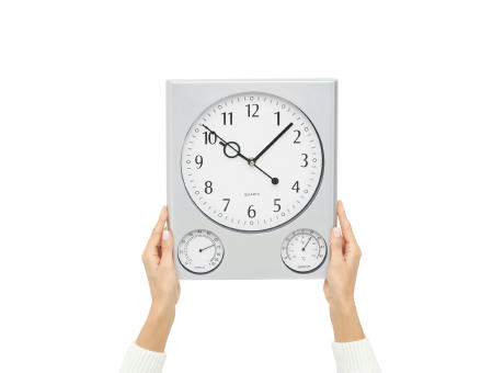 Rechteckige Wanduhr SATURN Werbeartikel