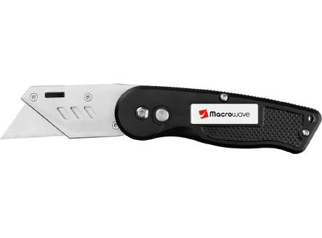 Trapezklingen-Klappmesser "Profi Cut schwarz" Werbeartikel