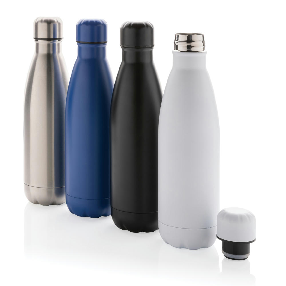 Eureka einwandige Wasserflasche aus RCS rec. Stainless-Steel Werbeartikel