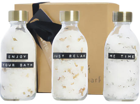 Wellmark Just Relax 3-teiliges Badesalz-Set, 200 ml bedrucken