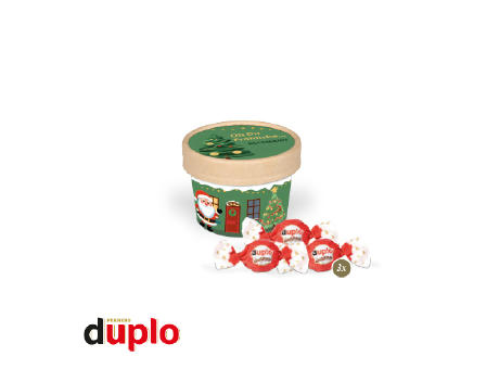 Christmas Paperbox mit duplo Knusperlen Werbeartikel