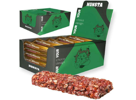 Müsliriegel Multikorn-Himbeere, 25 Stück, 750g, Displaybox Maxi Werbeartikel