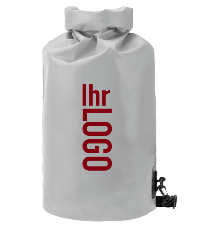 Halfar Drybag SPLASH in Hellgrau als Werbeartikel – wasserdichte Tasche mit Logo bedrucken für Outdoor und Reisen