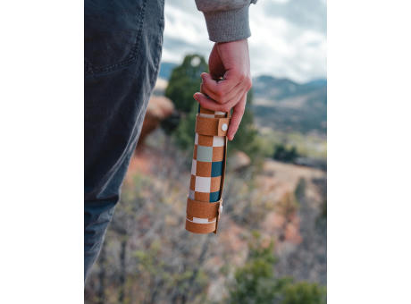 Britton faltbares Backgammon und Damespiel Set aus Kork Werbeartikel