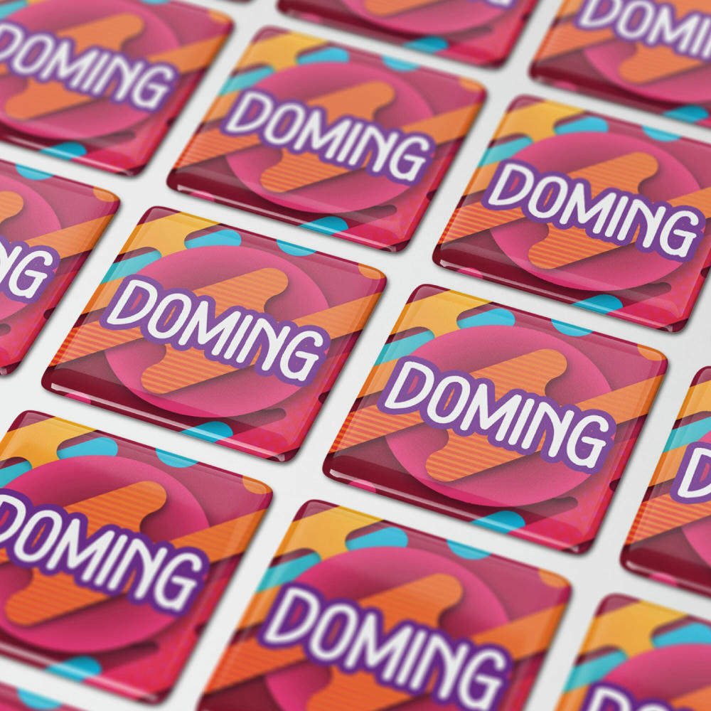 Doming Quadrat 50x50 mm Werbeartikel