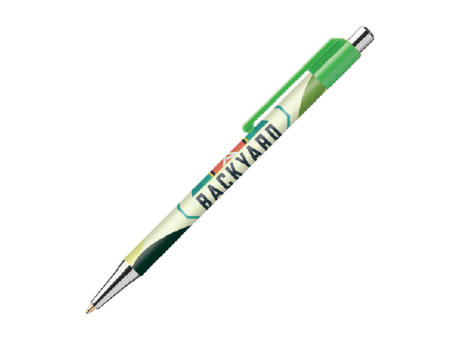 BATAM Kugelschreiber Chrome mit farbigen Akzenten und 4c-Druck all-over bedrucken