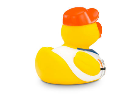 Werbeente Hugo Handwerker mit weißem Shirt Werbeartikel