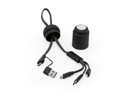 Versacord 5-in-1 Kabel rPET. rABS-Röhre zur Aufbewahrung der Kabel bedrucken