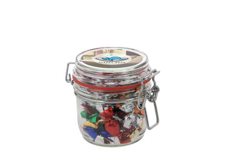 Product image Midi Weckglas 0,25 L gefüllt mit Süßigkeiten Werbeartikel