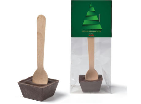 Trinkschokolade am Holzlöffel Werbeartikel