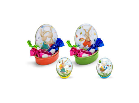 Geschenkartikel / Präsentartikel: Schokoladendose Osterhase Werbeartikel