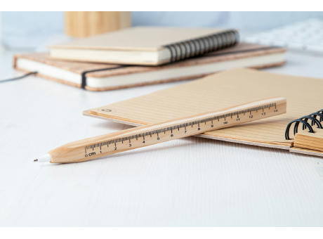 Kugelschreiber mit Lineal Burnham Black Werbeartikel