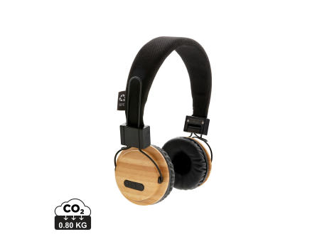 Product image ECO Bambus kabelloser Kopfhörer Werbeartikel