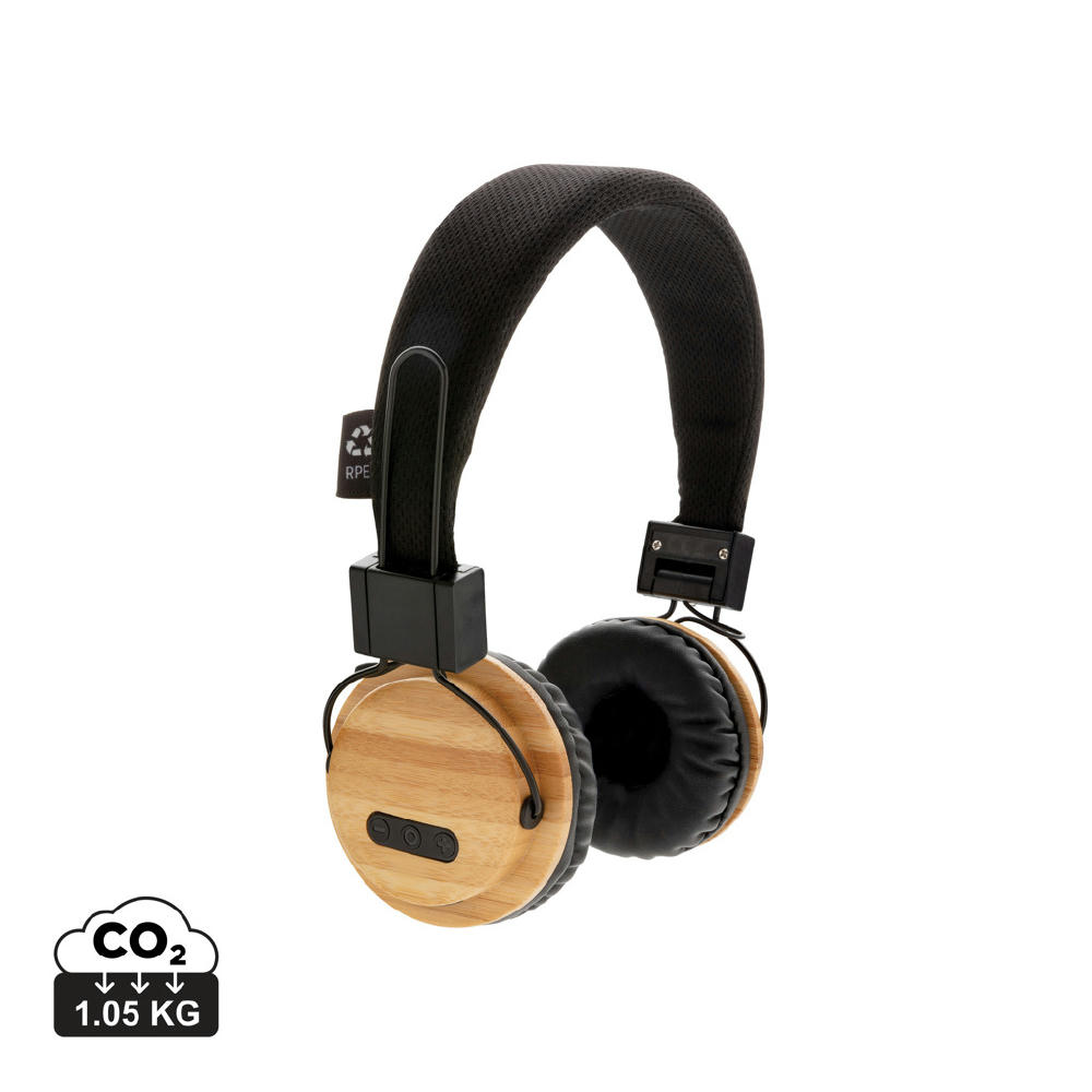 Product image ECO Bambus kabelloser Kopfhörer Werbeartikel