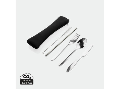 Product image 4-teiliges wiederverwendbares Besteckset aus Stainless-Steel Werbeartikel