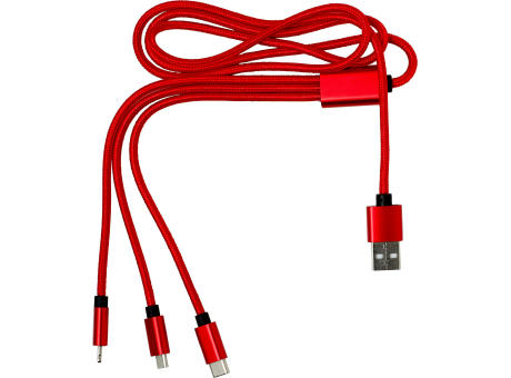 Product image 3-in-1 Ladekabel aus Nylon Felix Werbeartikel