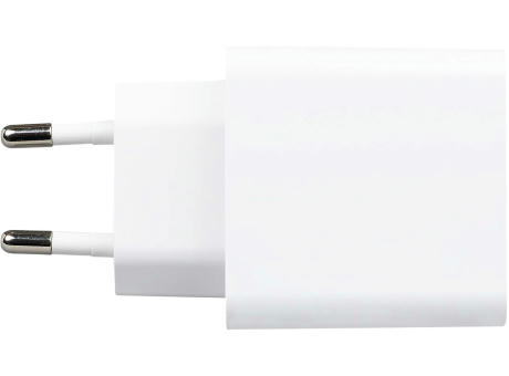 Ladegerät mit 20W Power Delivery und Quick Charge für USB-A und USB-C Werbeartikel
