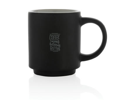 Stapelbare Keramiktasse, 180ml bedrucken