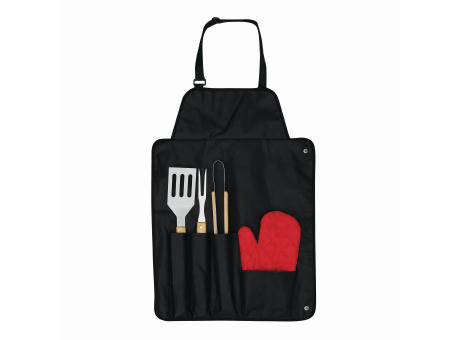 Grill-Schürze mit Grillbesteck GREAT BBQ Werbeartikel