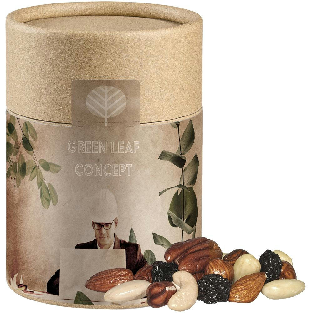 Product image Studentenfutter, ca. 80g, Kraftpapierdose Midi Werbeartikel