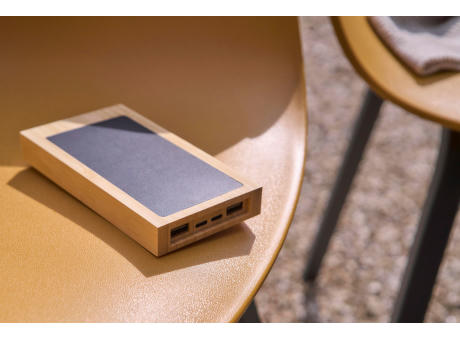 Bambus Solar-Powerbank Elz bedrucken