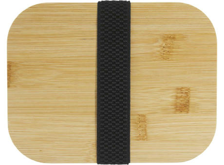 Lunchbox 1000 ml aus Edelstahl mit Bambus-Deckel Werbeartikel