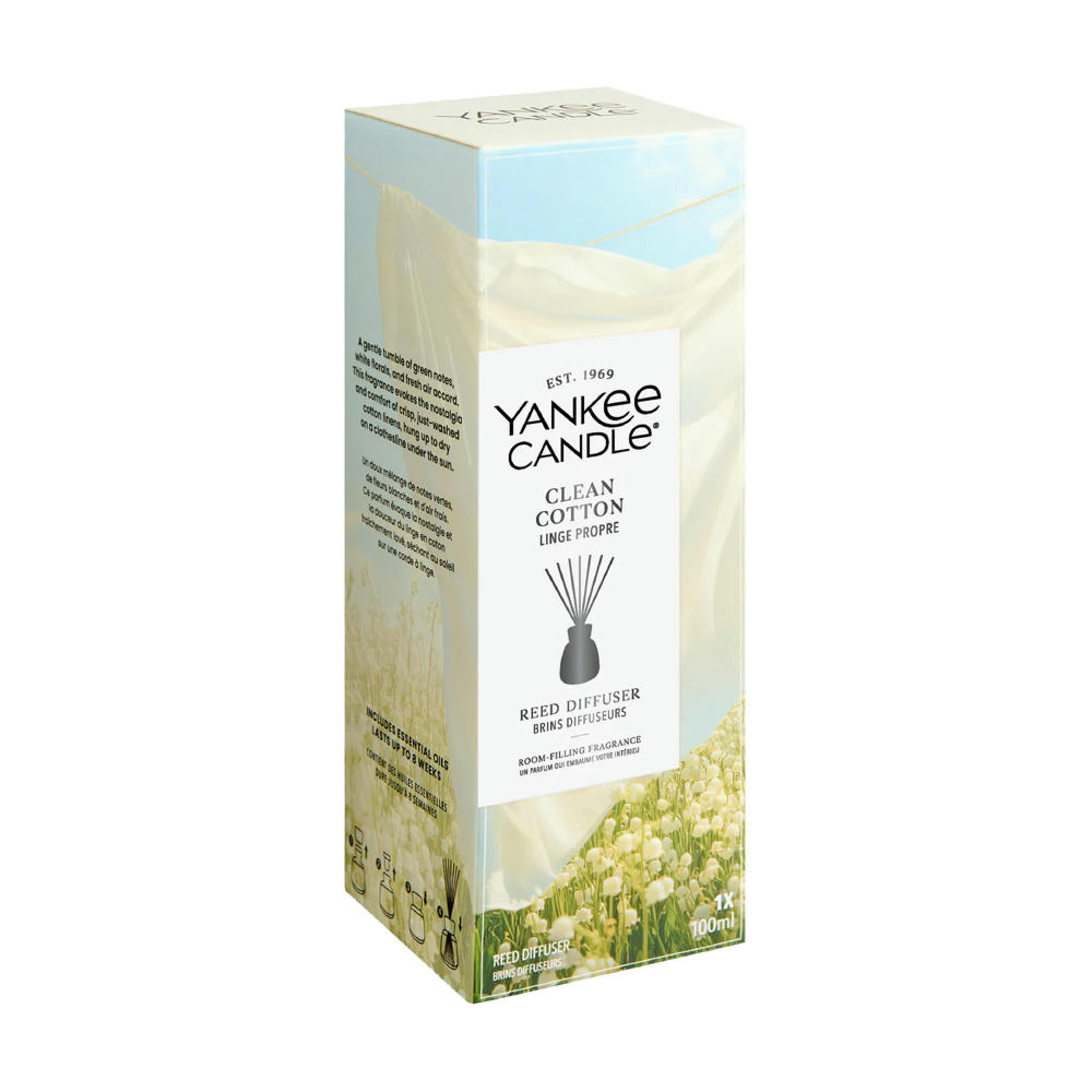 Yankee Candle Clean Cotton Reed Diffuser 100 ml Duftstäbchen Werbeartikel