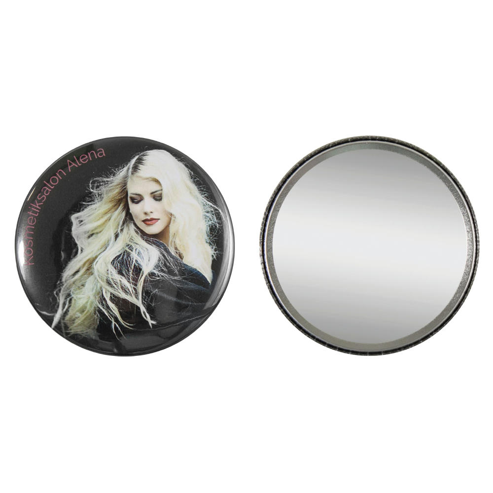 Product image Metallbutton 75mm mit Spiegel Werbeartikel