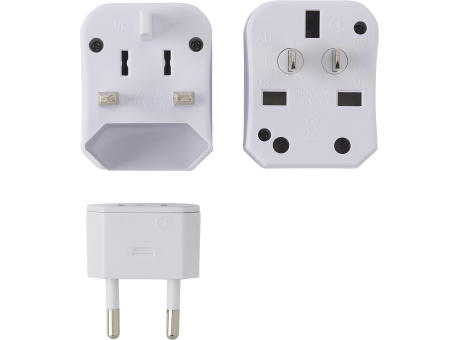 Reiseadapter aus Kunststoff Coby Werbeartikel