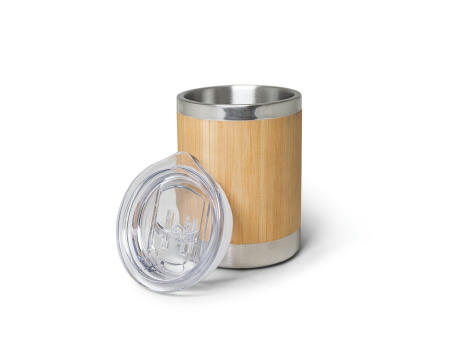 LYCKA. Becher aus Bambus und Edelstahl, 350 ml bedrucken