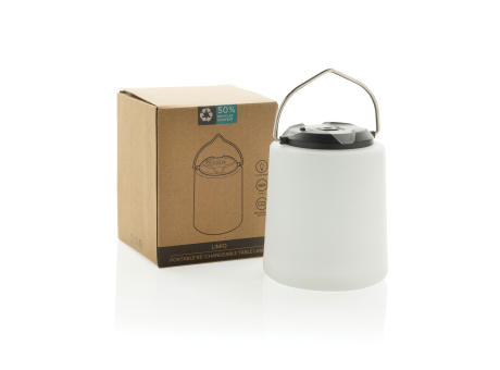 Limio tragbare wiederaufladbare Tischlampe aus RCS rec. ABS Werbeartikel