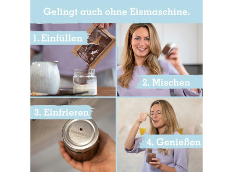 Portionsbeutel Eispulver Werbeartikel