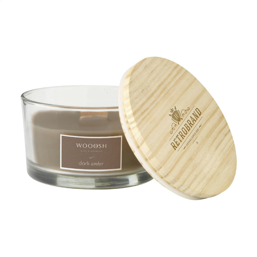 Product image Wooosh Flame Scented Candle Dark Amber Werbeartikel