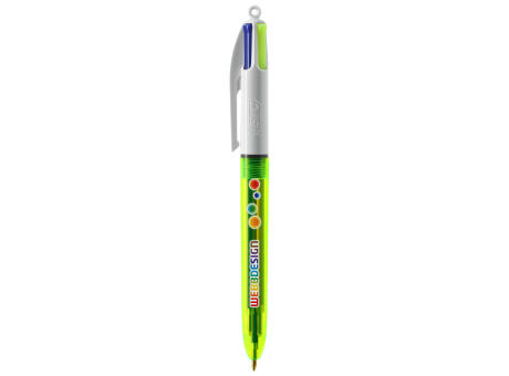 BIC® 4 Colours Fluo Kugelschreiber + lanyard bedrucken