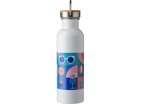 Edelstahl Trinkflasche Mohnblume Werbeartikel